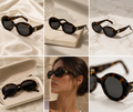 Triomphe Oval Tortoiseshell Sunglasses