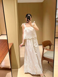 Elegant Embroidered Two-Piece Resort Set